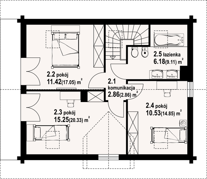 Poddasze projektu Świdnica dw 7a