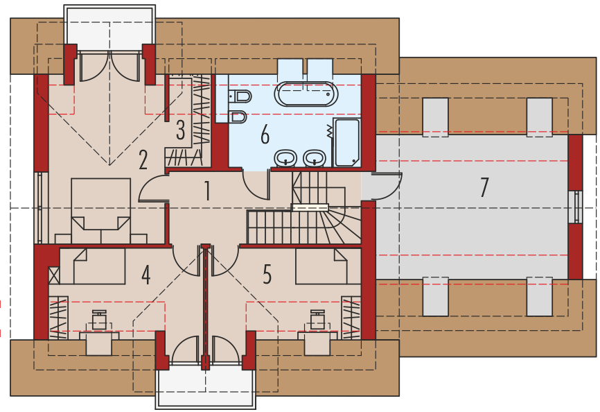 Poddasze projektu Marisa II G2 energo