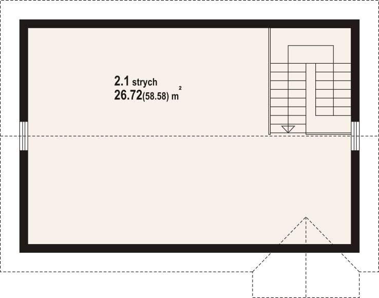 Poddasze projektu Garaż gds 2 (03l)