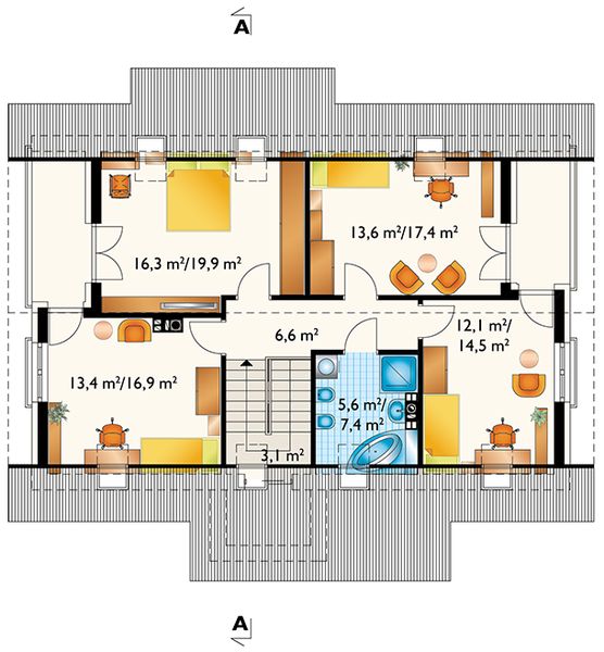 Poddasze projektu Skarabeusz Polo (1406)