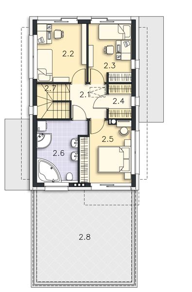 Piętro 1 projektu Belfast V DCP268d