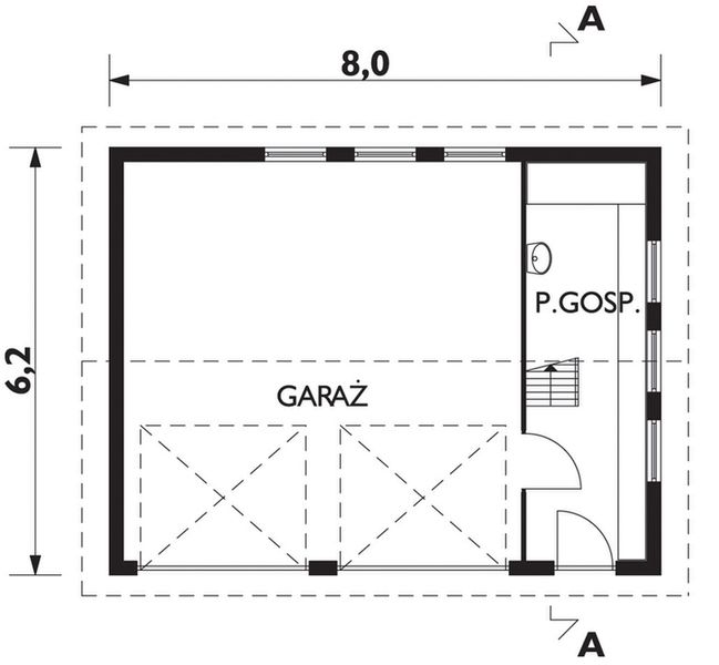 Parter projektu Garaż 04 (208)