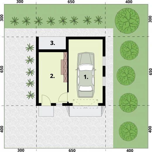 Parter projektu G73 budynek gospodarczy