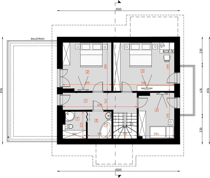 Poddasze projektu D101 - Tobiasz z piwnicą
