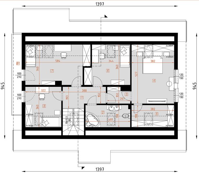 Poddasze projektu D83 - Martyna wersja drewniana