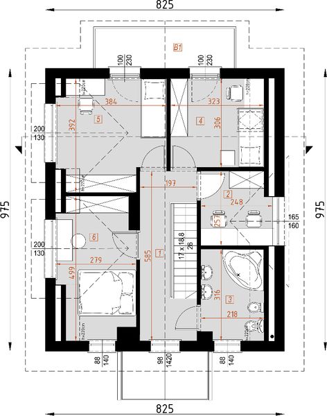 Poddasze projektu D64 - Tomasz wersja drewniana