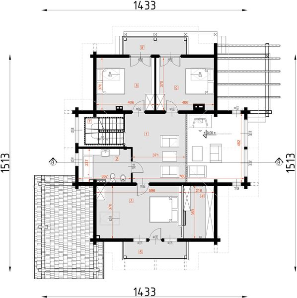 Poddasze projektu D53 - dom letniskowy