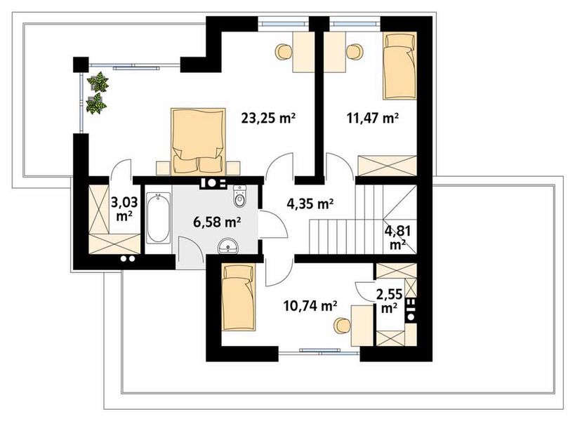 Piętro 1 projektu Andante