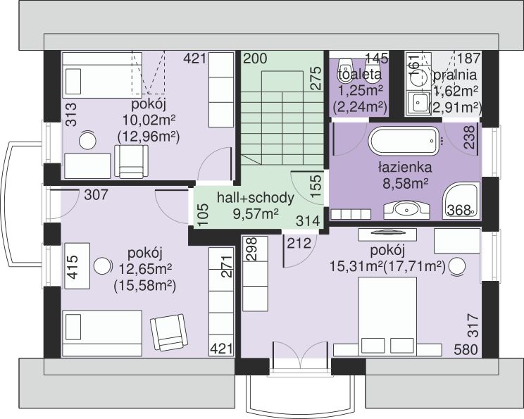 Poddasze projektu Dom przy Alabastrowej 20