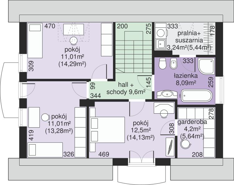 Poddasze projektu Dom przy Alabastrowej 21