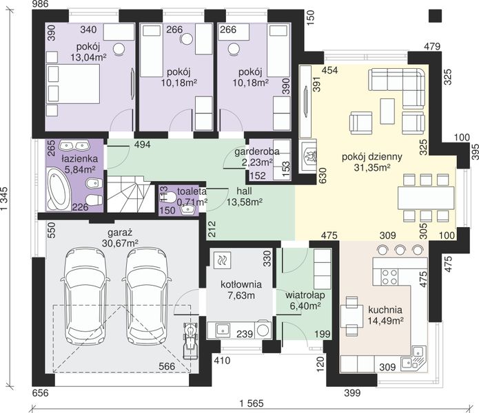 Parter projektu Dom przy Pastelowej bis