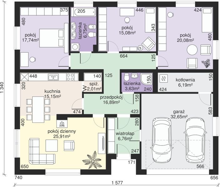 Parter projektu Dom przy Słonecznej 7 bis