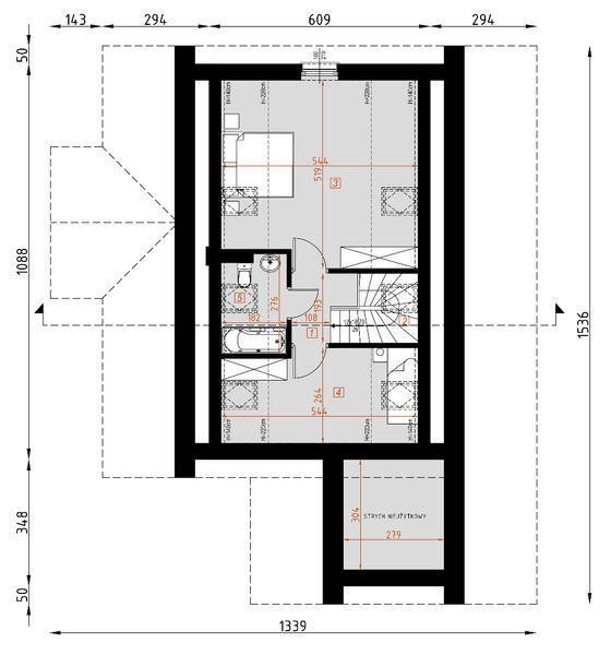 Poddasze projektu D154A