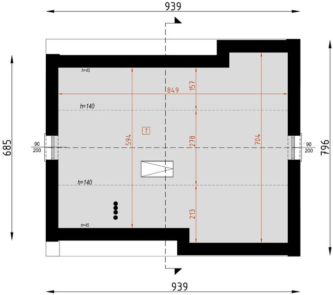 Poddasze projektu D57A - Luiza A