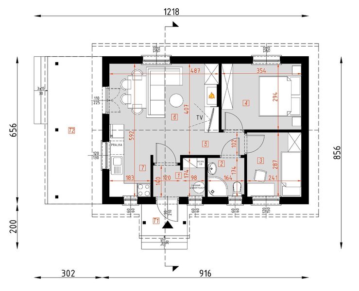 Parter projektu D103 - Lidia wersja drewniana