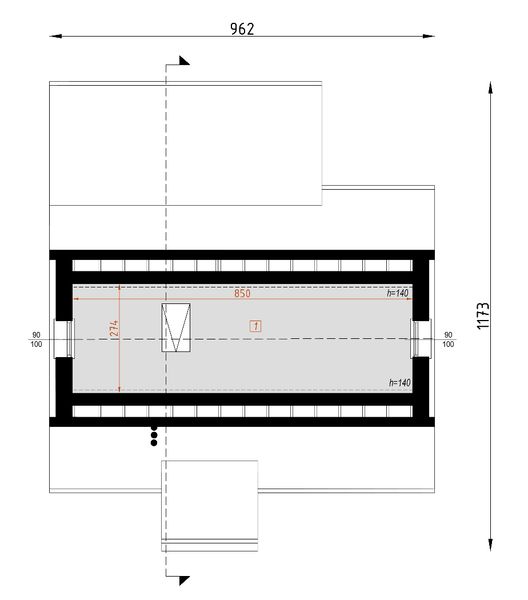 Poddasze projektu D57 - Luiza wersja drewniana