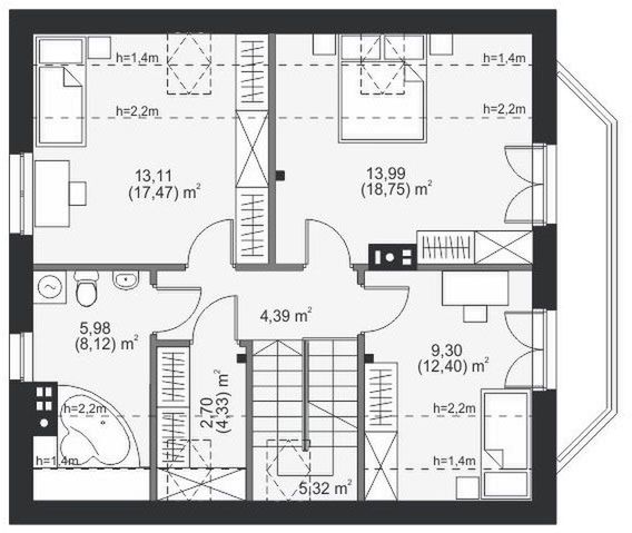 Poddasze projektu Moncalvo Termo