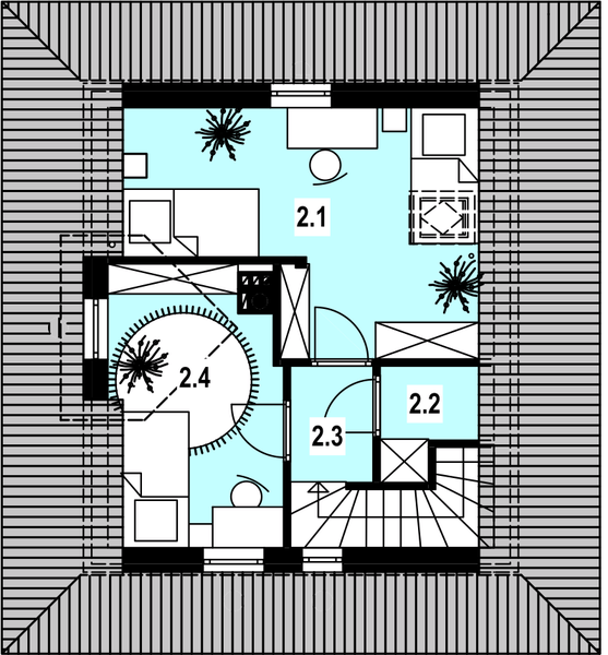 Poddasze projektu L-38 Dom nowa murowany
