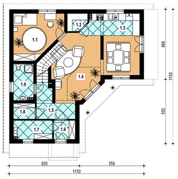 Parter projektu L-81 Dom tradycyjny