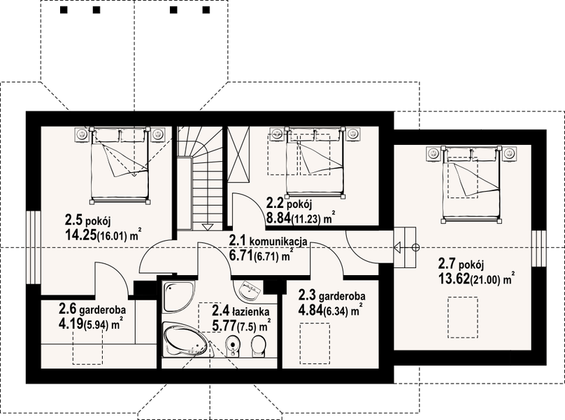 Poddasze projektu Hoczew mk11g