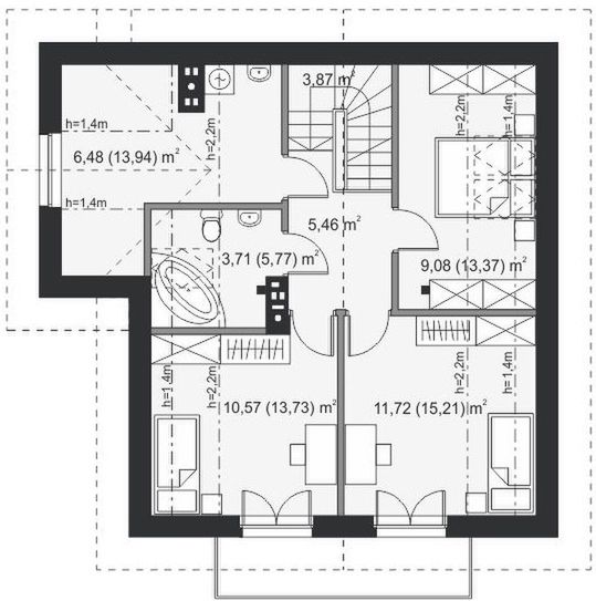 Poddasze projektu Collina Termo