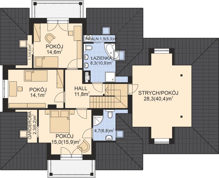 Poddasze projektu APS 119 + P