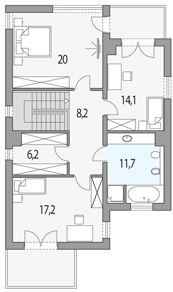 Piętro 1 projektu Nevada A