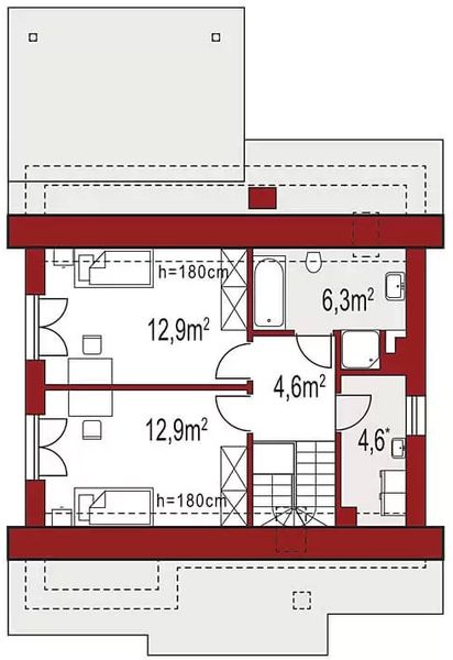 Poddasze projektu Dom Dla Młodych