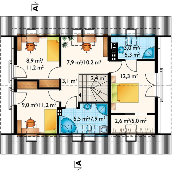 Poddasze projektu Zojka Nano (1459)
