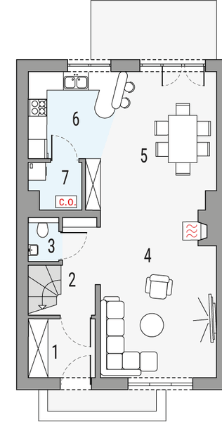 Parter projektu Nutka - segment lewy
