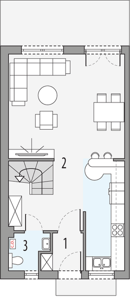 Parter projektu Emilka 3 - segment lewy