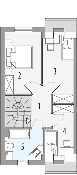 Poddasze projektu Emilka 3 - segment lewy