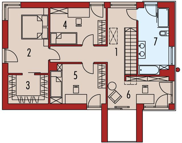 Piętro 1 projektu EX 1 soft