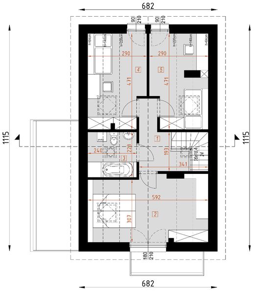 Poddasze projektu D182A