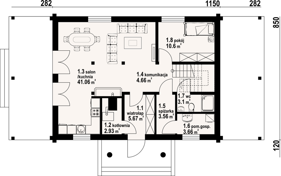 Parter projektu Chmielniki małe dw 11