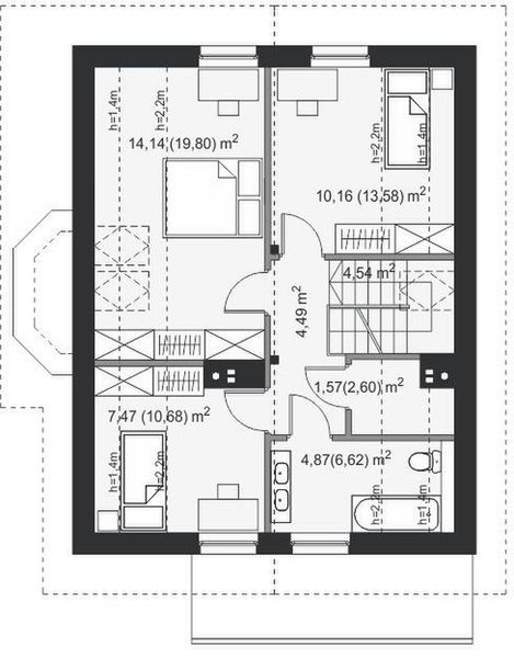 Poddasze projektu Loreto Termo