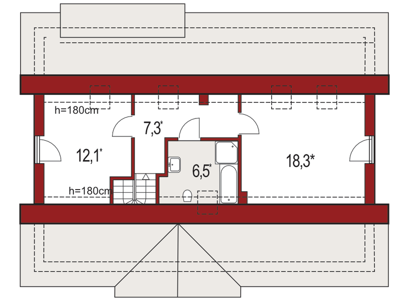 Poddasze projektu Gienia 2A