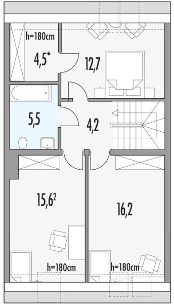 Piętro 1 projektu Alfa - segment s