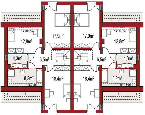 Poddasze projektu Adam bliźniak
