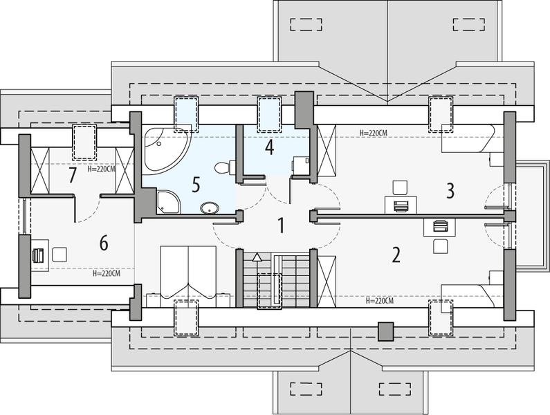 Poddasze projektu Aston 2C