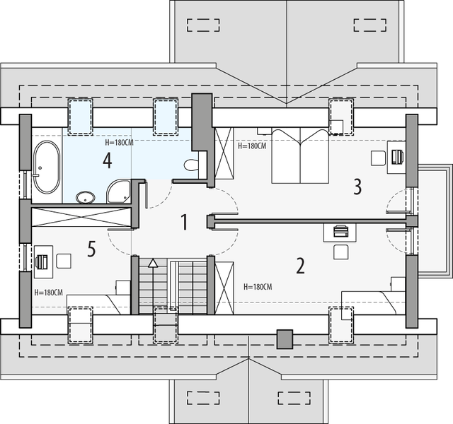 Poddasze projektu Aston 1c
