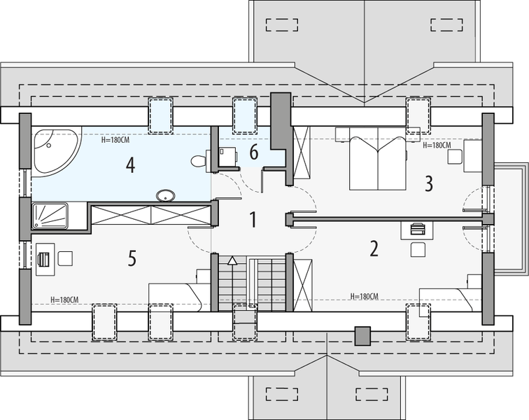 Poddasze projektu Aston 1d