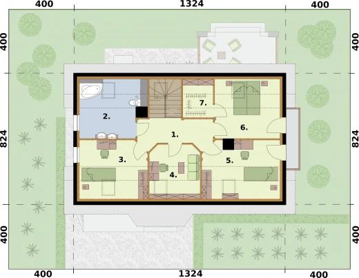 Poddasze projektu Lamia szkielet drewniany