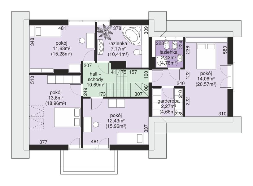 Poddasze projektu Dom przy Cyprysowej 41