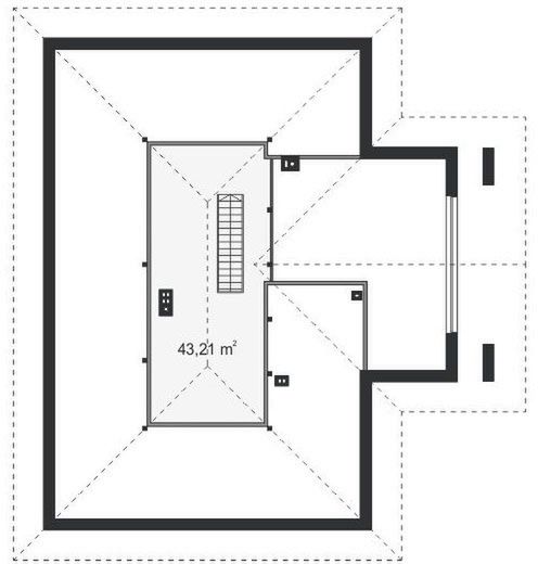 Poddasze projektu Leno III Termo