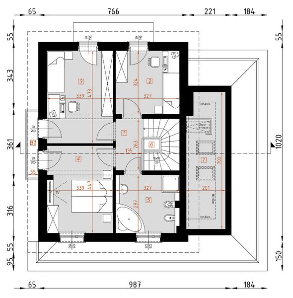 Piętro 1 projektu D133