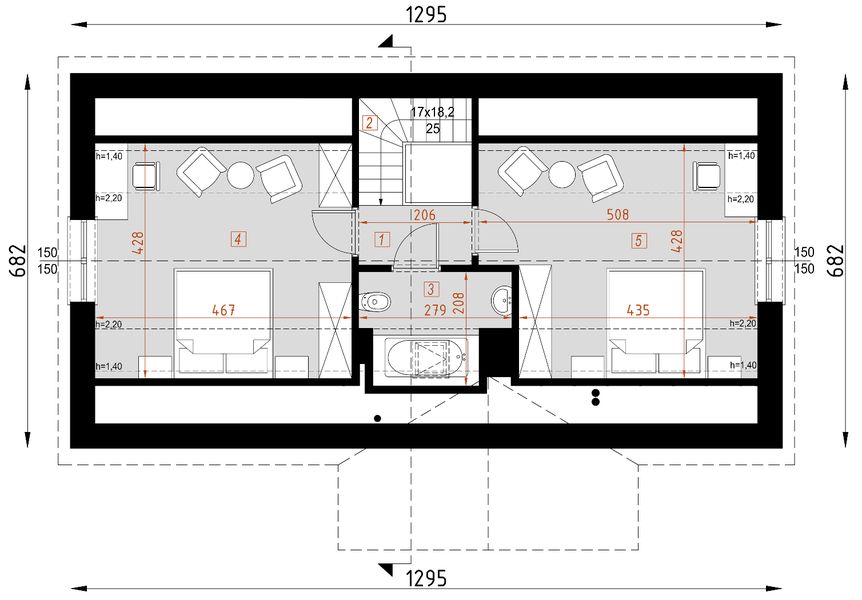 Poddasze projektu D187A - Szymon A