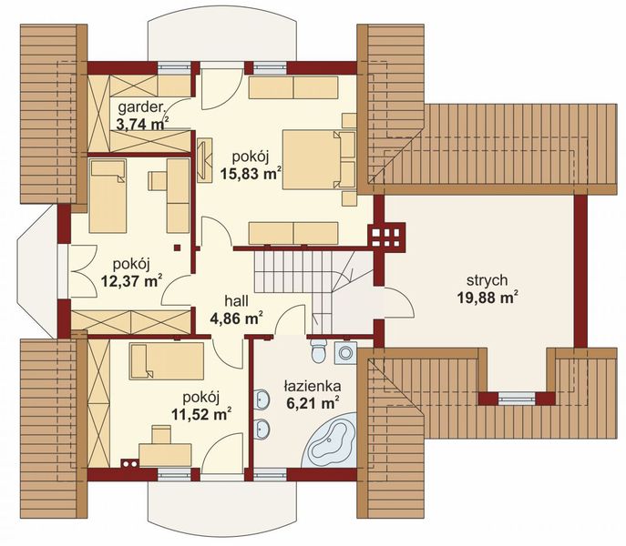 Poddasze projektu Gracjan
