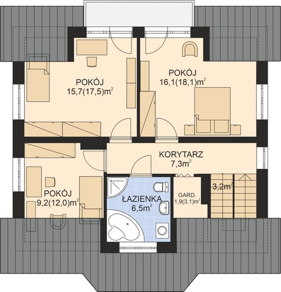 Poddasze projektu APS 032 + P