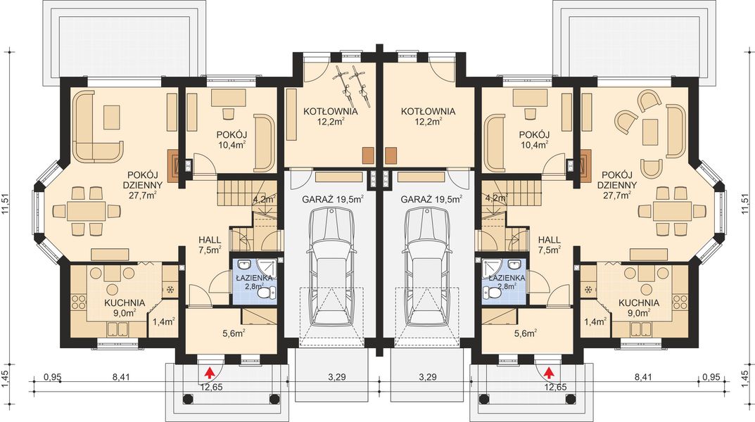 Parter projektu APS 182 dwulokalowy